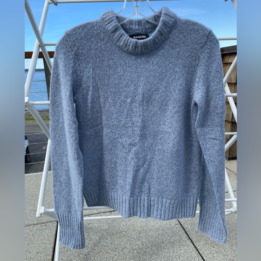 NAADAM Women's Extra Soft Blue Merino-Cashmere Sweater BRAND NEW WITHOUT TAGS